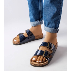 Ciabatte in sughero blu con fibbie di Lee Cooper LCW-22-35-1157L 1