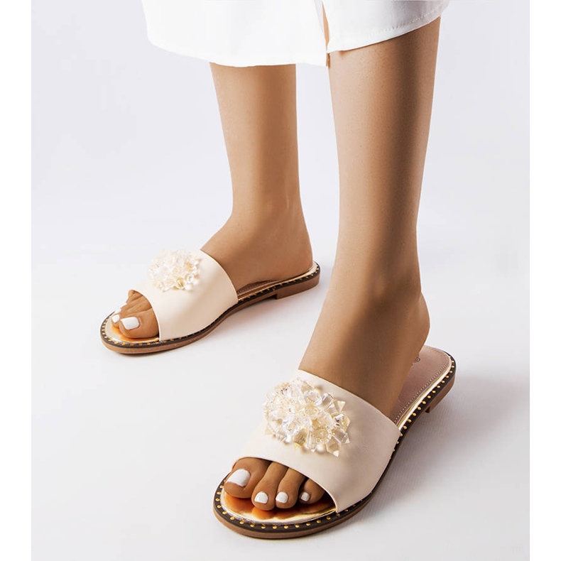 Cursori beige con cristalli di Lowa 1