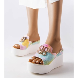 Cursori Havanna con zeppa arcobaleno multicolore 1
