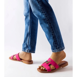 Ciabatte piatte rosa di Leyra 2