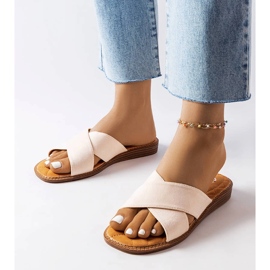 Inna Pantofole beige Tiana 1
