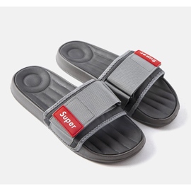 Pantofole da uomo grigie di Alley grigio 1