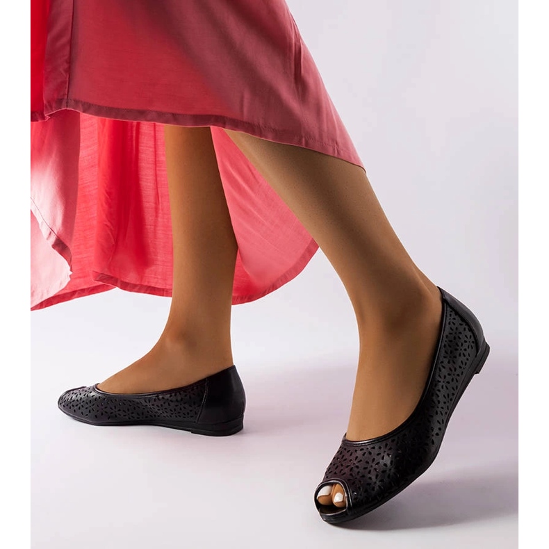 Ballerine traforate nere di Lafond nero 1