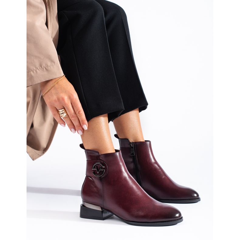 Stivaletti Vinceza da donna bordeaux rosso 1
