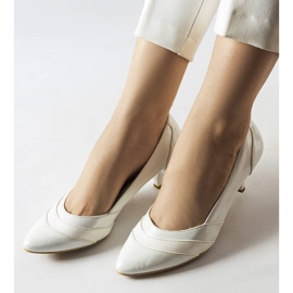 Décolleté tacco alto beige DD823 Bianco 1
