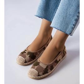 Espadrillas senza lacci verdi di Benedum beige 1