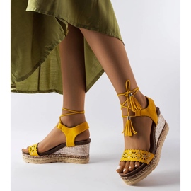 Espadrillas Tahoe con zeppa gialle giallo 1