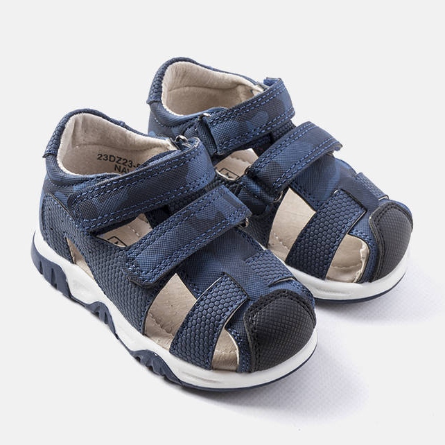 Sandali blu navy con soletta in pelle di Millard 1