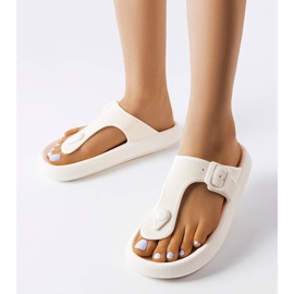 Infradito bianche sulla piattaforma Moretti bianco 1