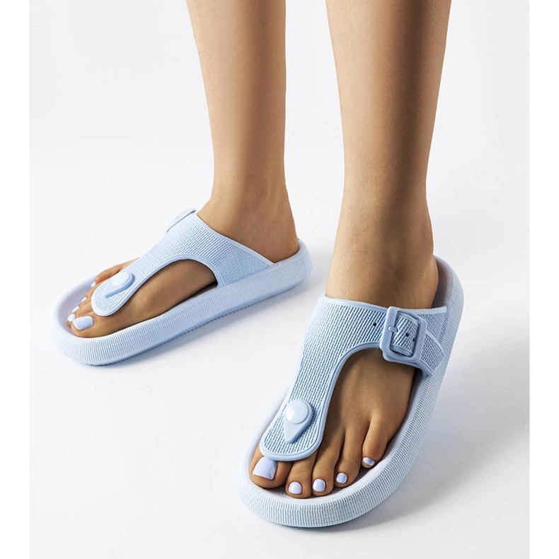 Sandali con plateau blu di Moretti 1