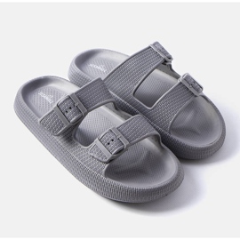 Pantofole grigie da uomo Karersee grigio 1