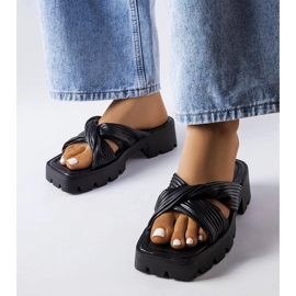 Ciabatte Dubé nere con suola trattore nero 1