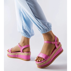 Sandali con zeppa rosa di Access 1