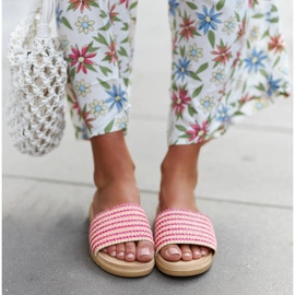 Ciabatte Capovalle in tessuto rosa 1