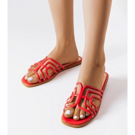 Pantofole Gandy rosse da donna rosso 1