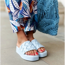 Sandali con plateau blu di Esposito 1