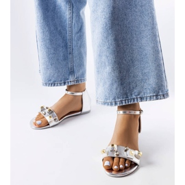 Sandali Riverdale decorativi in ​​argento 1