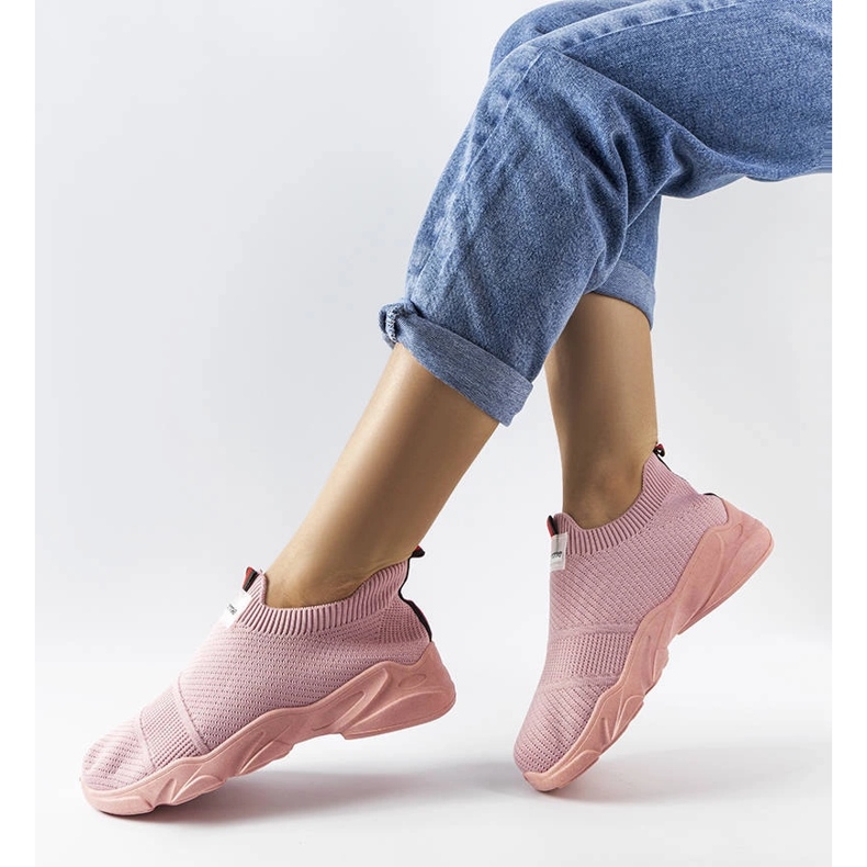 Sneaker senza lacci rosa di Greco 1