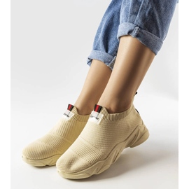 Sneaker senza lacci beige di Greco 1