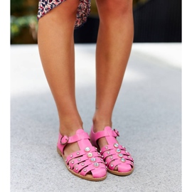 Sandali rosa decorati con strass di Gaetano 2