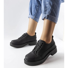 Scarpe piatte nere di Merico nero 1