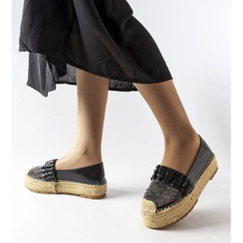 Espadrillas nere con strass di Lauro nero 1