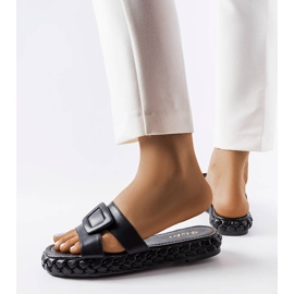 Sandali neri con plateau di Francesco nero 2