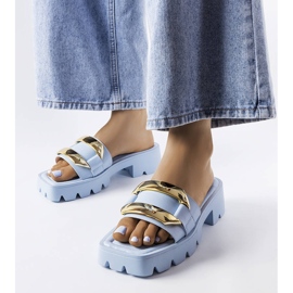 Ciabatte blu con suola spessa di Provinc 1