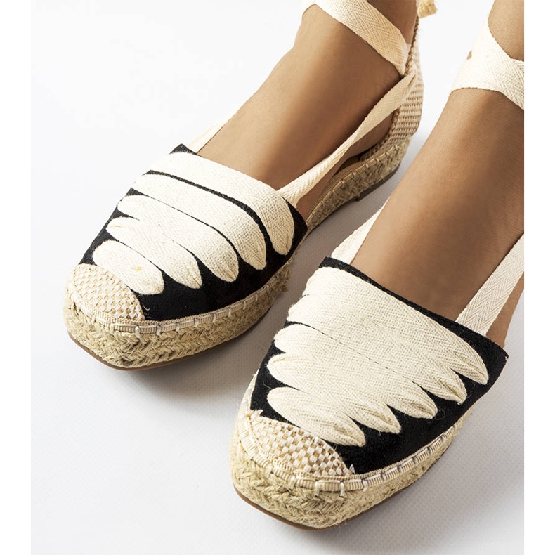 Espadrillas stringate nere Trecastagni nero 1