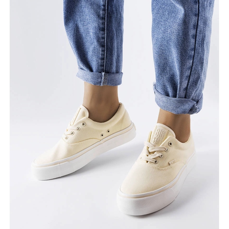 Sneaker gialle con plateau di Big Star LL274144 giallo 1