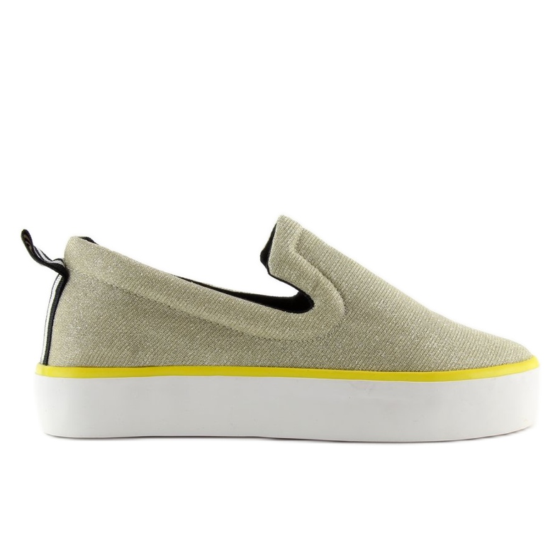 Slip-on iridescente con cinturino sul tallone W-3004 Gold d'oro 1