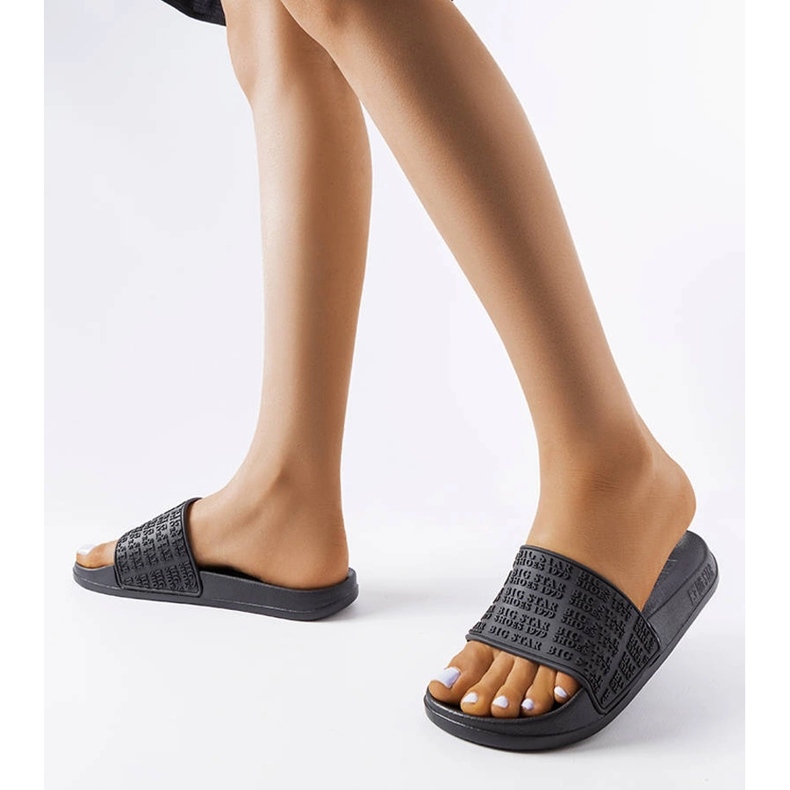 Pantofole nere Big Star LL274A147 nero 2