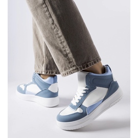 Sneakers alte Adite di colore blu 1