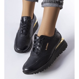 Sneaker Karino in pelle nera nero 1