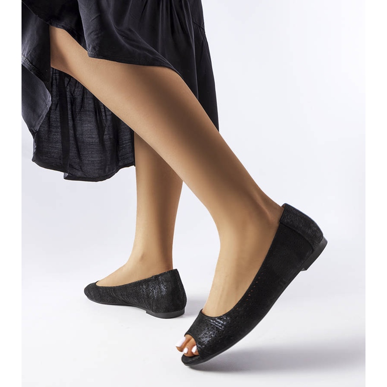 Ballerine traforate nere di Lavoie nero 1