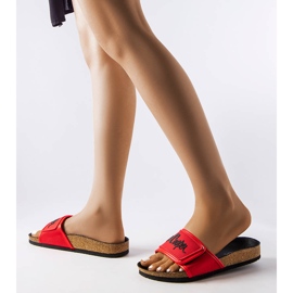 Ciabatte in sughero rosso con fibbie di Lee Cooper LCW-22-35-1188L 2