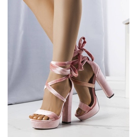 PA1 Sandali alti con lacci rosa di Dax 2