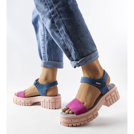 Sandali Big Star rosa e blu LL276034 1