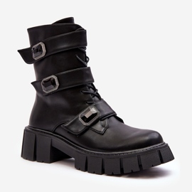 Stivali da lavoro in pelle da donna Neri S.Barski MR870-62 nero 1