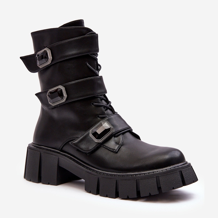 Stivali da lavoro in pelle da donna Neri S.Barski MR870-62 nero 1