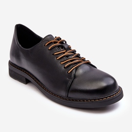 Vinceza Scarpe da donna stringate in pelle Nero Nakera 1