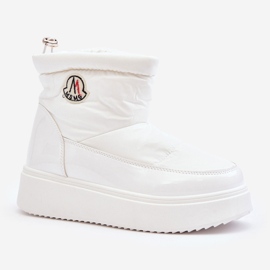 Stivali da neve slip-on con plateau da donna, Gattea bianco 1