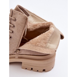 Stivali Trapper da donna Apolosi beige con cerniera 2