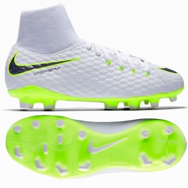 Nike hypervenom Phantom 3 Academy Df Fg Jr AH7287-107 scarpe da calcio bianco bianco 1