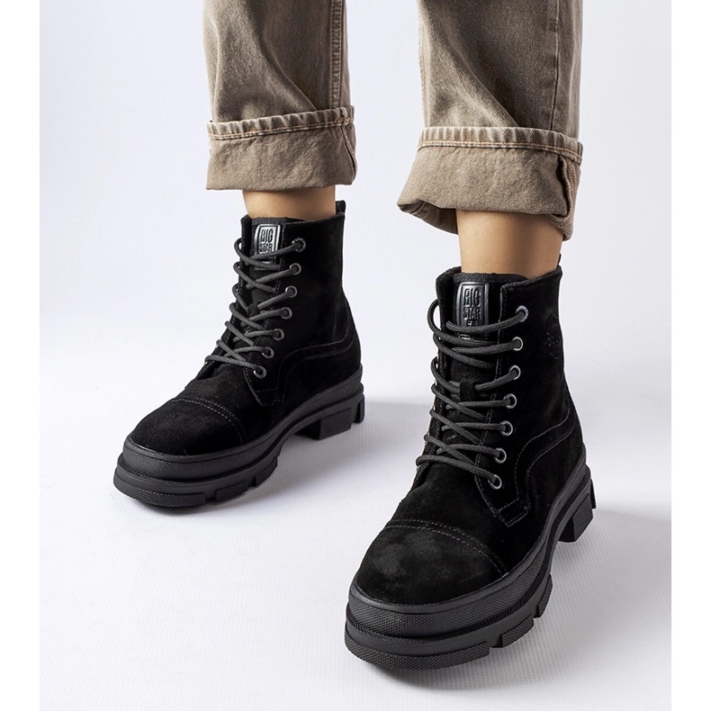 Lavoratori in pelle nera Big Star KK274524 nero 1