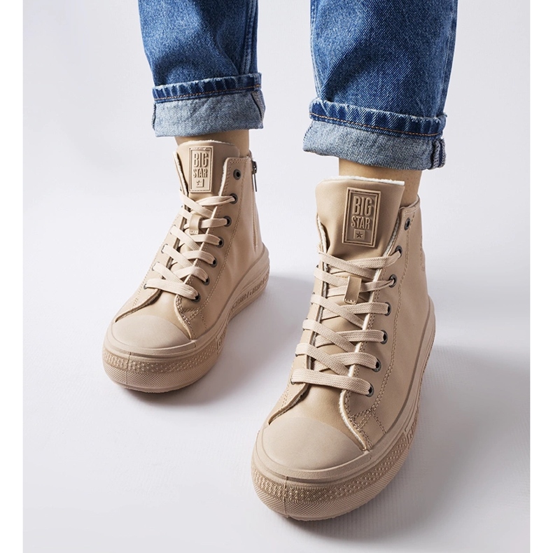 Scarpe da ginnastica isolanti beige Big Star MM274022 2