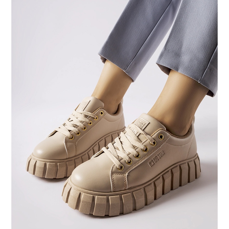 Scarpe da ginnastica beige Big Star MM274618 1