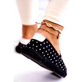 Espadrillas da donna a pois Big Star JJ274867 Nere nero 2