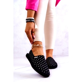 Espadrillas da donna a pois Big Star JJ274867 Nere nero 1