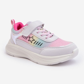 News Scarpe sportive con velcro da ragazza Adriney multicolore bianco 1